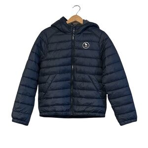 Abercrombie & Fitch Navy Blue Kids Puffer Jacket Size 13/14 Coat